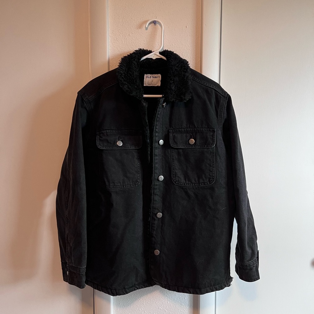 Old Navy sherpa lined denim jacket, M